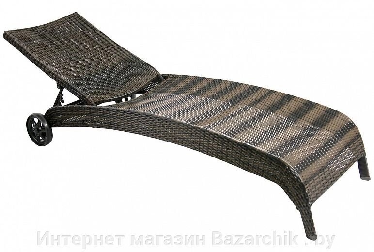 11746 Шезлонг (лежак) WICKER, 73x196x99cm, цвет: темно-коричневый от компании Интернет магазин Bazarchik . by - фото 1