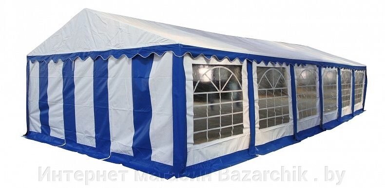 5x12м,C625125/512201, тент-шатер ПВХ, цвет белый с синим от компании Интернет магазин Bazarchik . by - фото 1