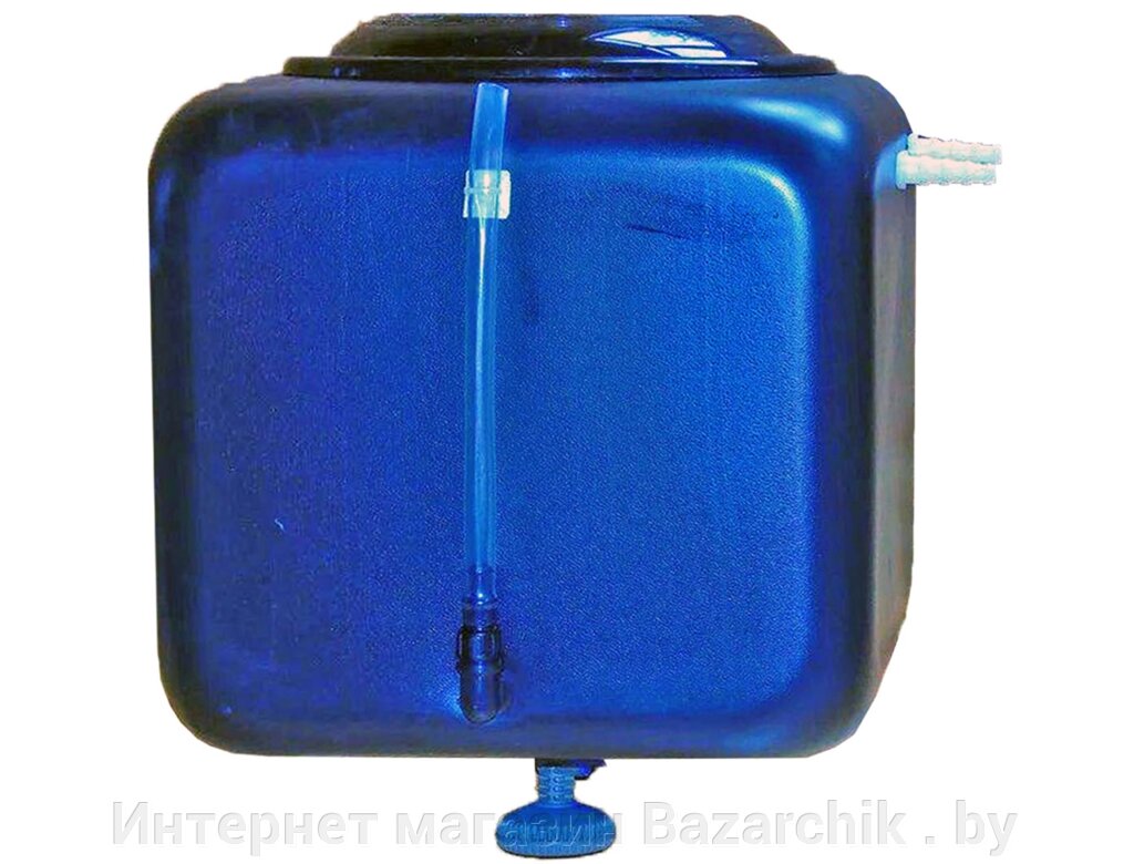 Бак для душа Альтернатива 100 л (чёрный) с металлическим шаровым краном , уровень воды от компании Интернет магазин Bazarchik . by - фото 1