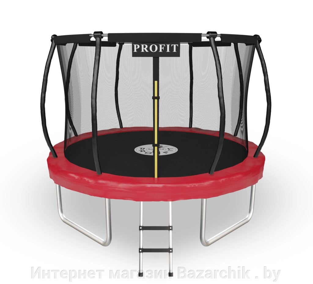 Батут ProFit Premium Red 312 см PRO с защитной сеткой и лестницей от компании Интернет магазин Bazarchik . by - фото 1