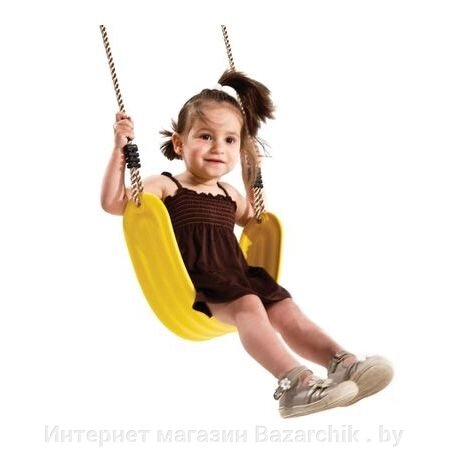 Детские подвесные качели EVA KBT (желтые) от компании Интернет магазин Bazarchik . by - фото 1