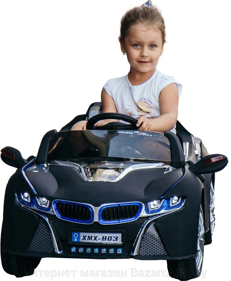 Детский электромобиль BMW i8 BJ803Р, цвет черный от компании Интернет магазин Bazarchik . by - фото 1