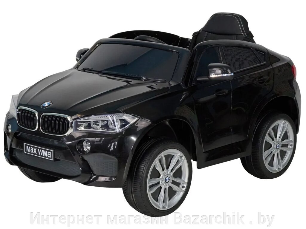 Детский электромобиль  BMW X6 NEW LUX (черный) от компании Интернет магазин Bazarchik . by - фото 1