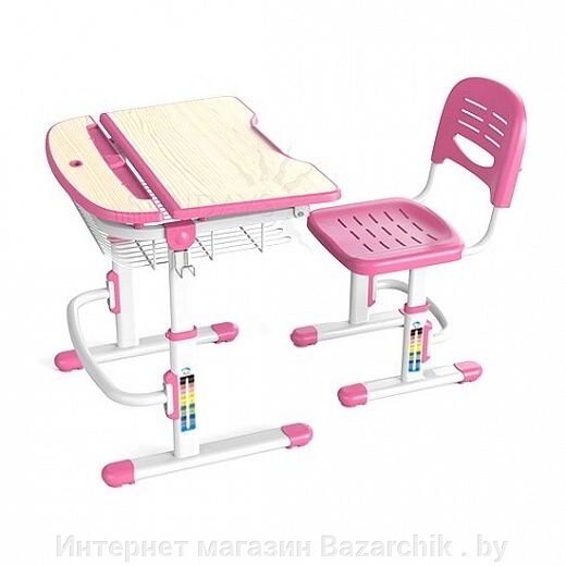 Детский комплект мебели Sundays C302-P, розовый (парта+стул) от компании Интернет магазин Bazarchik . by - фото 1