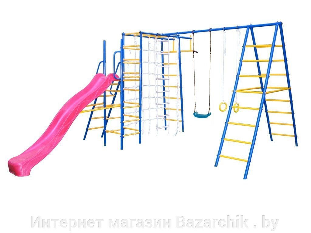 Детский спортивный комплекс Городок Дачный с горкой УД03 от компании Интернет магазин Bazarchik . by - фото 1