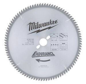 Диск пильный по пластику D 305х30х3,2 мм 96Z для торцовочной пилы MILWAUKEE