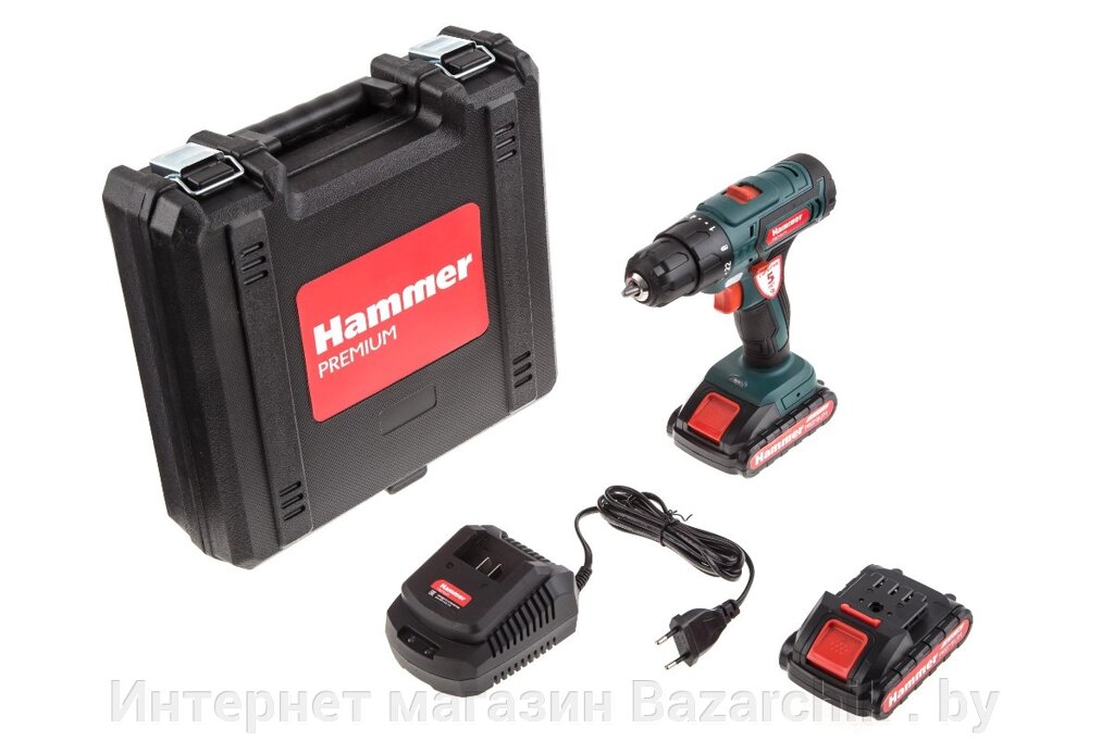 Дрель-шуруповерт аккумуляторная Hammer ACD143Li 2.0 PREMIUM от компании Интернет магазин Bazarchik . by - фото 1