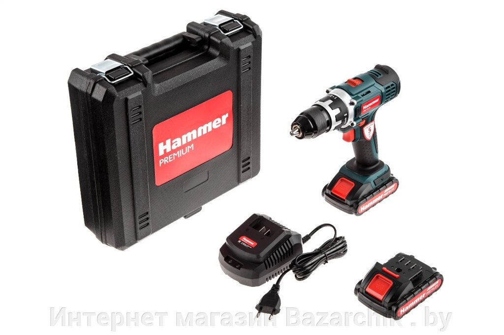 Дрель-шуруповерт аккумуляторная Hammer ACD183Li 2.0 PREMIUM от компании Интернет магазин Bazarchik . by - фото 1
