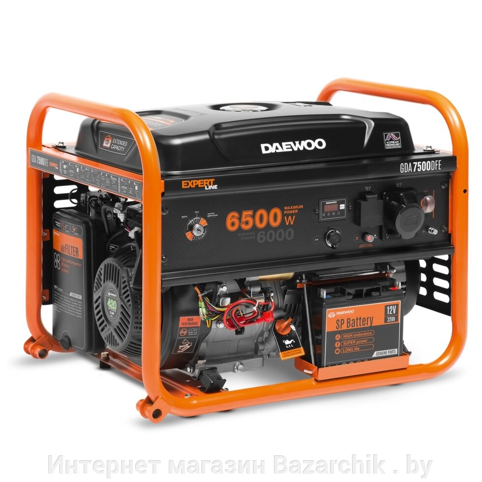 Генератор бензиновый DAEWOO GDA 7500 DFE (газовый) от компании Интернет магазин Bazarchik . by - фото 1