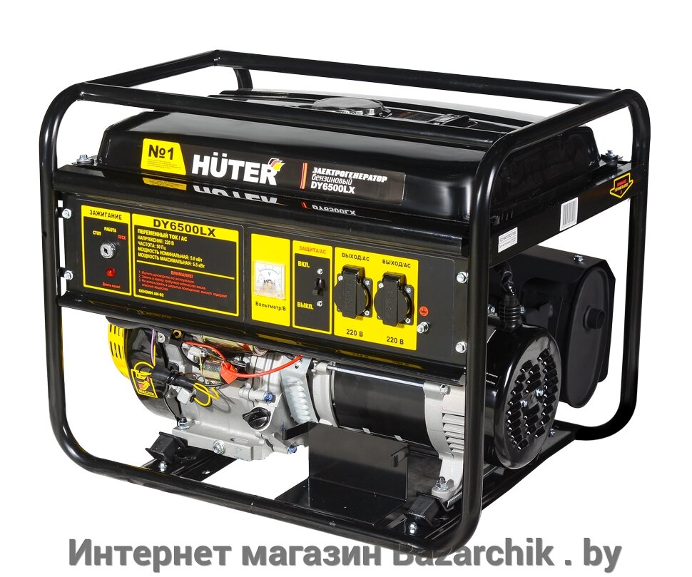 Генератор бензиновый Huter DY6500LX с электростартером от компании Интернет магазин Bazarchik . by - фото 1