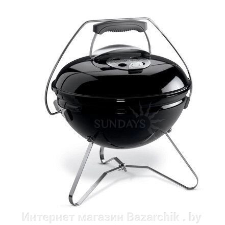 Гриль угольный Smokey Joe Premium SJP-37, 37 см, черный от компании Интернет магазин Bazarchik . by - фото 1