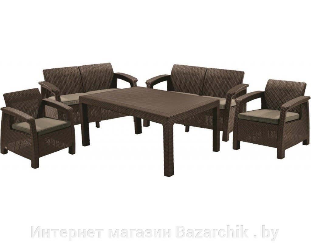 Комплект мебели Corfu Fiesta (Корфу Фиеста), коричневый/шоколадный от компании Интернет магазин Bazarchik . by - фото 1