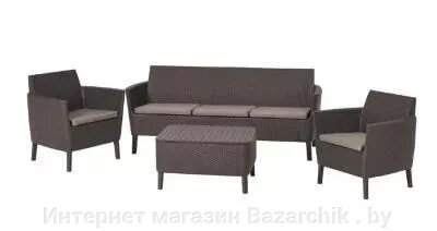 Комплект мебели Salemo 3-sofa set (Салемо), коричневый от компании Интернет магазин Bazarchik . by - фото 1