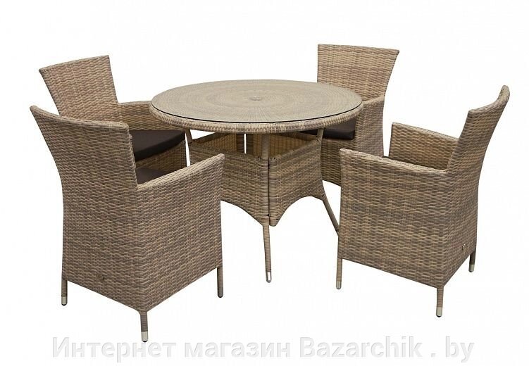 Комплект садовой мебели из ротанга Garden4you WICKER 13322/0946 (4 кресла) от компании Интернет магазин Bazarchik . by - фото 1