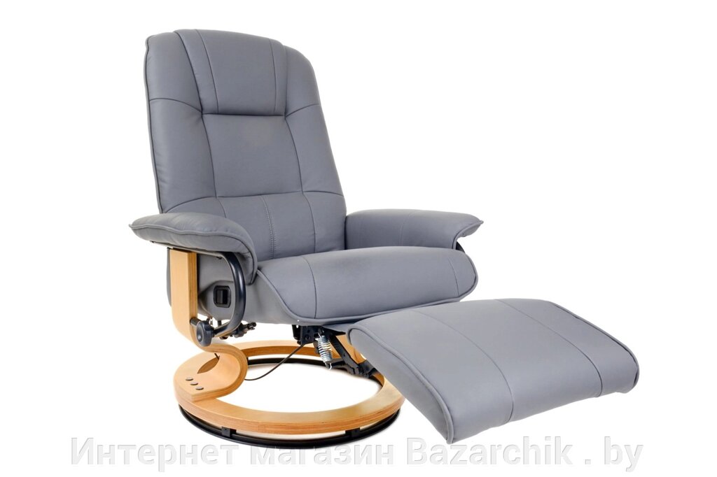 Кресло вибромассажное Calviano с подъемным пуфом и подогревом 2158 от компании Интернет магазин Bazarchik . by - фото 1