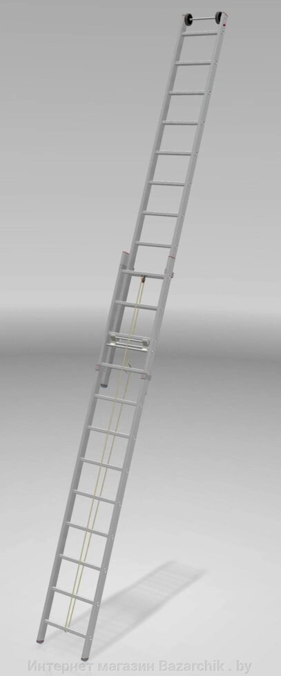 Лестница алюминиевая тросовая двухсекционная индустриальная 12 ст. NV 500 от компании Интернет магазин Bazarchik . by - фото 1