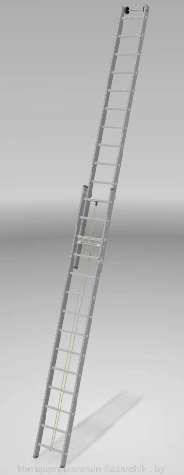 Лестница алюминиевая тросовая двухсекционная индустриальная 14 ст. NV 500 от компании Интернет магазин Bazarchik . by - фото 1