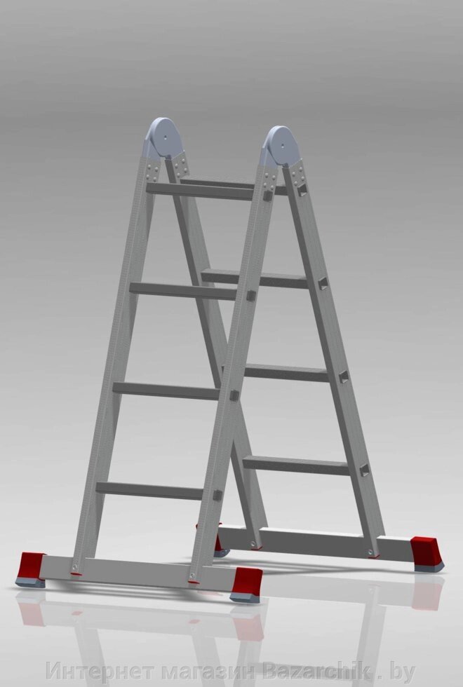 Лестница-трансформер четырехсекционная алюминиевая NV 300 от компании Интернет магазин Bazarchik . by - фото 1