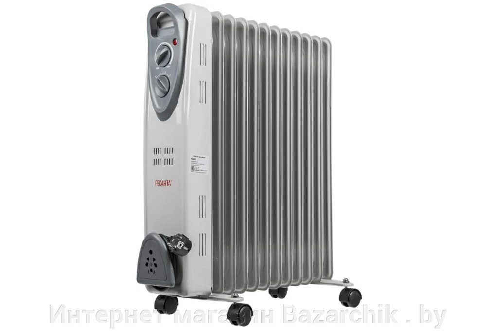 Масляный радиатор Ресанта ОМ-12Н от компании Интернет магазин Bazarchik . by - фото 1