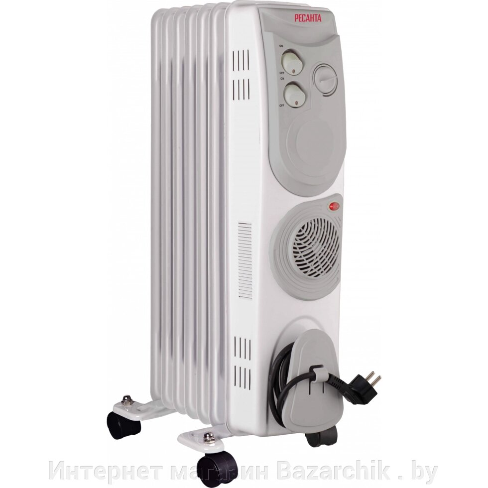 Масляный радиатор Ресанта ОМ-7НВ от компании Интернет магазин Bazarchik . by - фото 1