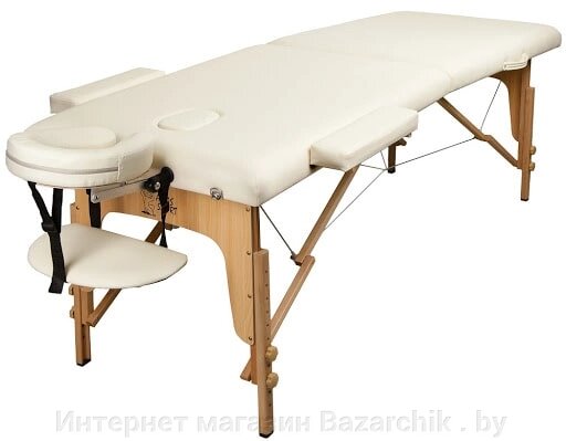 Массажный стол Atlas Sport складной 2-с деревянный 70 см (бежевый) от компании Интернет магазин Bazarchik . by - фото 1