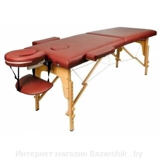 Массажный стол Atlas Sport складной 2-с деревянный 70 см (бургунди) от компании Интернет магазин Bazarchik . by - фото 1