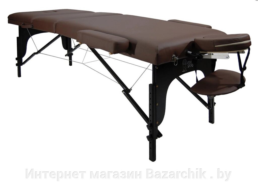 Массажный стол складной 3-х секционный деревянный XXL PRO Atlas Sport коричневый от компании Интернет магазин Bazarchik . by - фото 1