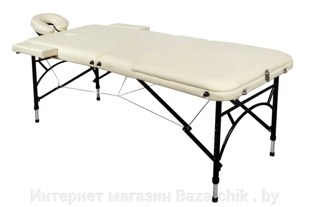 Массажный стол складной 3-секционный алюминиевый RS BodyFit 70 см (кремовый) от компании Интернет магазин Bazarchik . by - фото 1