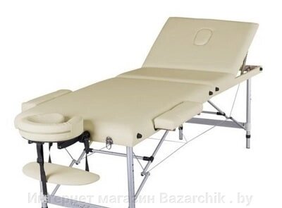 Массажный стол складной Atlas sport 60 см 3-с алюминиевый (бежевый) от компании Интернет магазин Bazarchik . by - фото 1