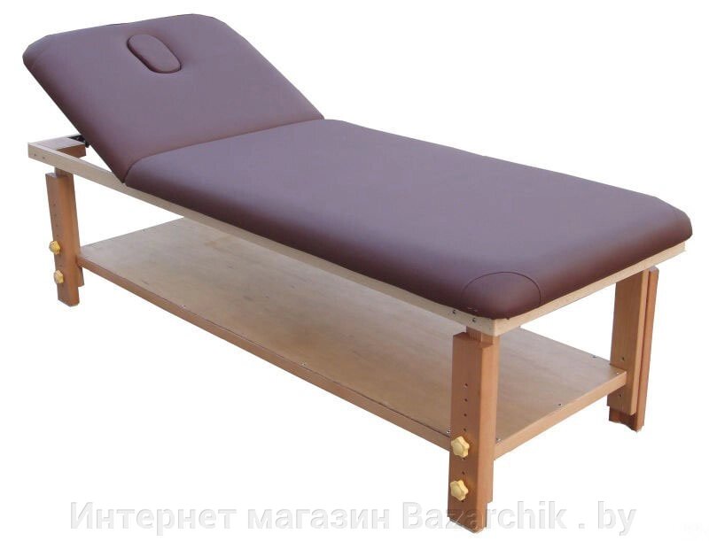 Массажный стол стационарный деревянный RS BodyFit бордовый от компании Интернет магазин Bazarchik . by - фото 1