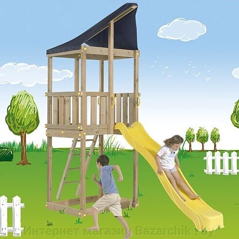 Набор для строительства детской площадки FOYER (крепежные изделия, скат, подробный проект выпилки) от компании Интернет магазин Bazarchik . by - фото 1