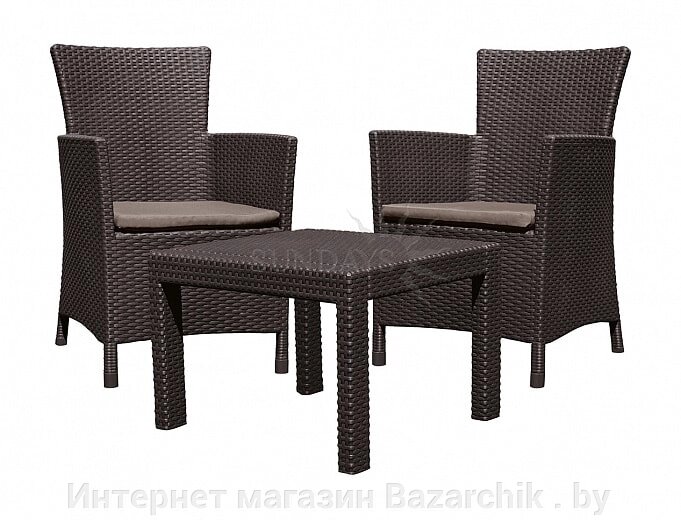 Набор мебели (2 кресла, столик) ROSARIO BALCONY, графит от компании Интернет магазин Bazarchik . by - фото 1