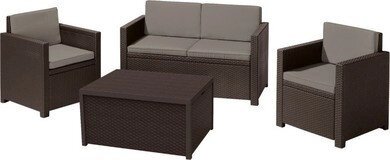 Набор мебели Monaco Set (диван, 2 кресла, столик-сундук), коричневый от компании Интернет магазин Bazarchik . by - фото 1