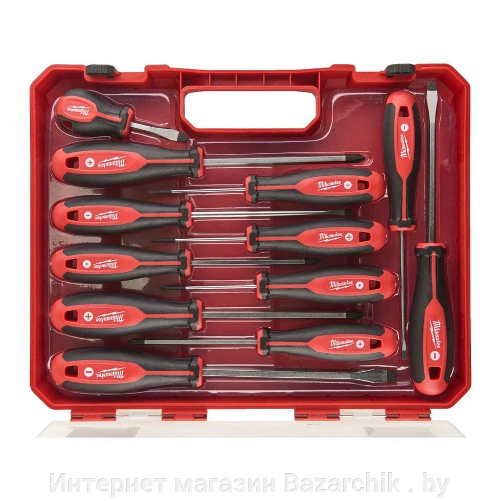Набор отверток магнитных MILWAUKEE Screwdrivers (12 шт.) от компании Интернет магазин Bazarchik . by - фото 1