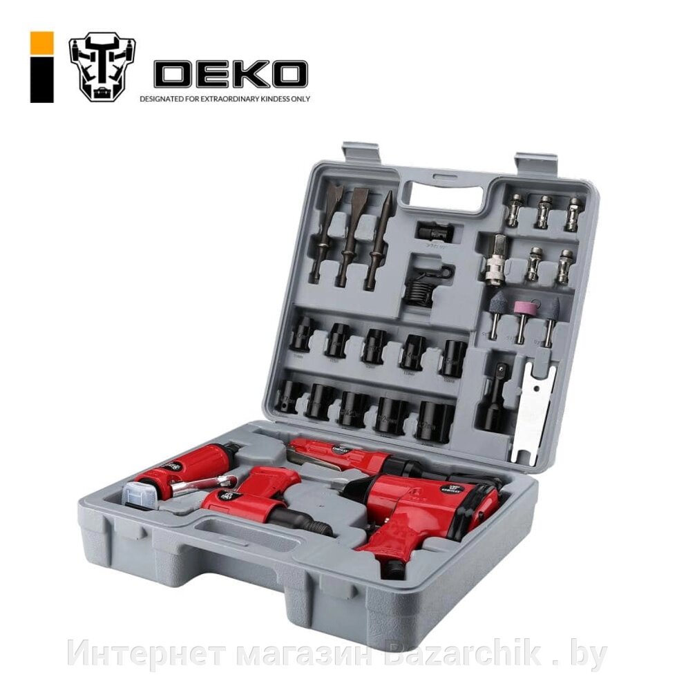 Набор пневмоинструмента DEKO Premium SET 34 от компании Интернет магазин Bazarchik . by - фото 1