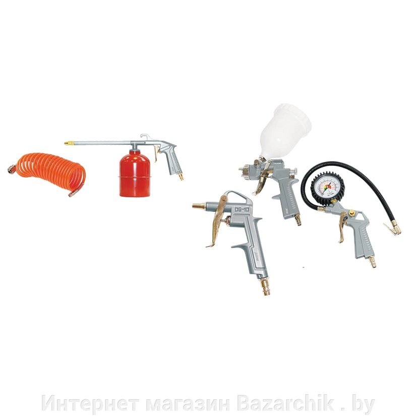 Набор пневмоинструмента FUBAG 5 предметов (к/р с верхним бачком) от компании Интернет магазин Bazarchik . by - фото 1