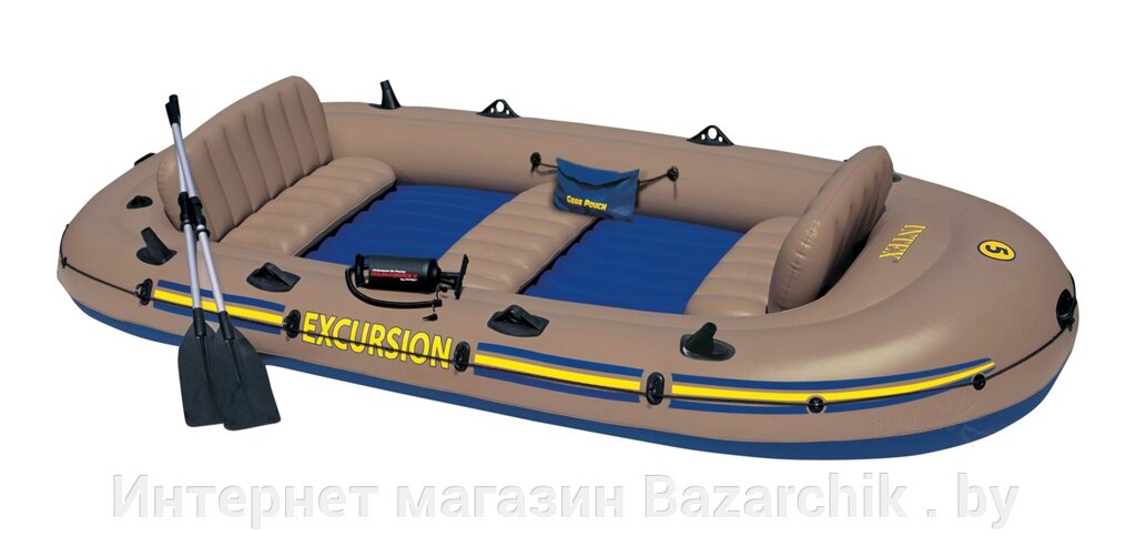 Надувная лодка Excursion 5 Intex (Интекс) 68325NP 366х168х43см от компании Интернет магазин Bazarchik . by - фото 1