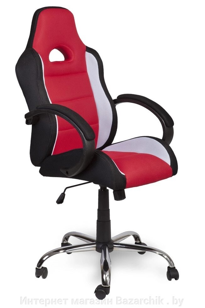 Офисное кресло Mio Tesoro Фабио AOCB-MC007 (черный/белый/красный) от компании Интернет магазин Bazarchik . by - фото 1