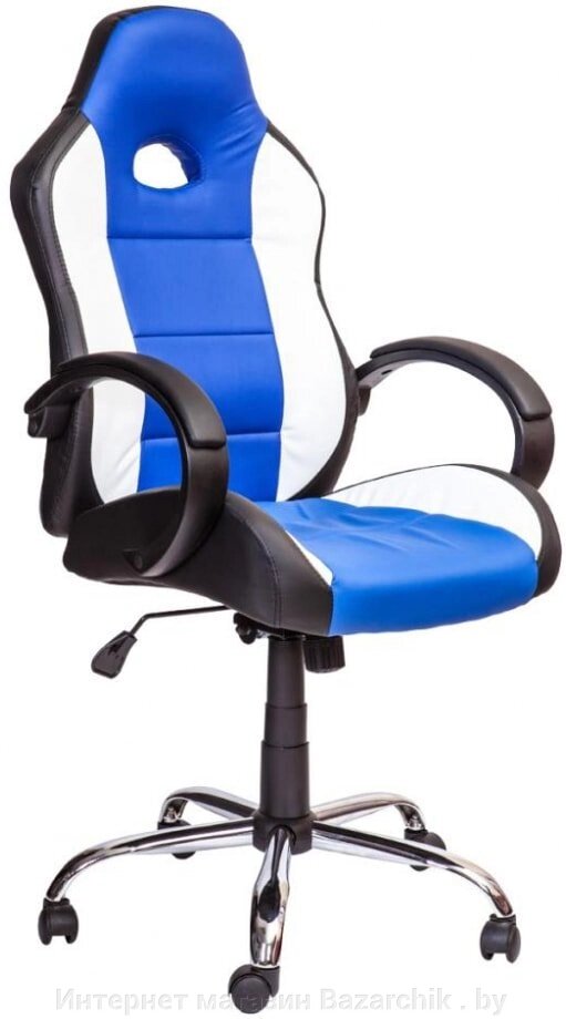 Офисное кресло Mio Tesoro Фабио AOCB-MC007 (черный/белый/синий) от компании Интернет магазин Bazarchik . by - фото 1