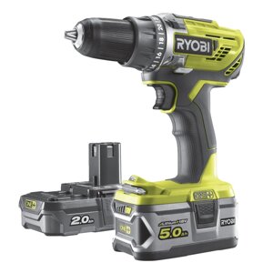 ONE +дрель-шуруповерт RYOBI R18DD3-252S