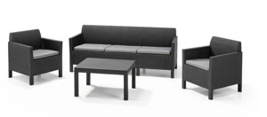 Комплект мебели Orlando 3-sofa set, графит