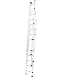 Лестница алюминиевая раздвижная трехсекционная индустриальная 14 ст. NV 500