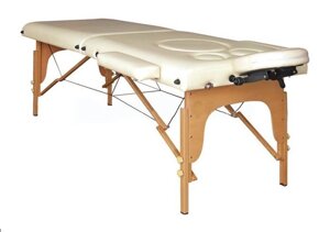 Массажный стол складной 2-х секционный деревянный Atlas Sport для беременных кремовый