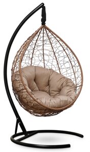 Подвесное кресло-кокон SEVILLA VERDE горячий шоколад кокон+бежевая подушка