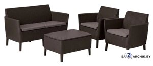Набор садовой мебели Keter Salemo 2-Sofa Set 253228 (коричневый)
