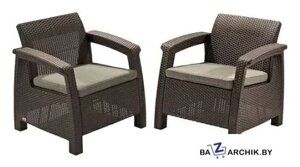 Набор садовой мебели Keter Corfu II Duo 223194 (коричневый)