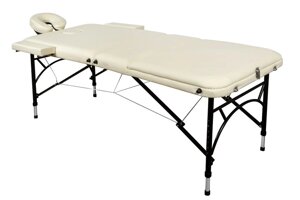Массажный стол складной 3-секционный алюминиевый RS BodyFit 70 см (кремовый)