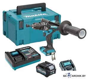 Ударная дрель-шуруповерт Makita HP001GD201 (с 2-мя АКБ, кейс)