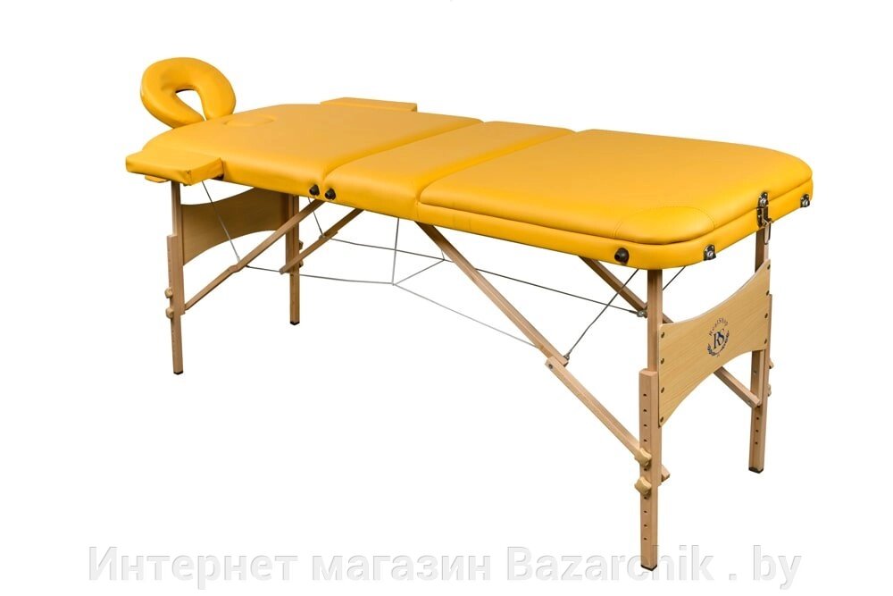 Массажный стол складной 3-секционный деревянный RS Body. Fit жёлтый - Интернет магазин Bazarchik . by