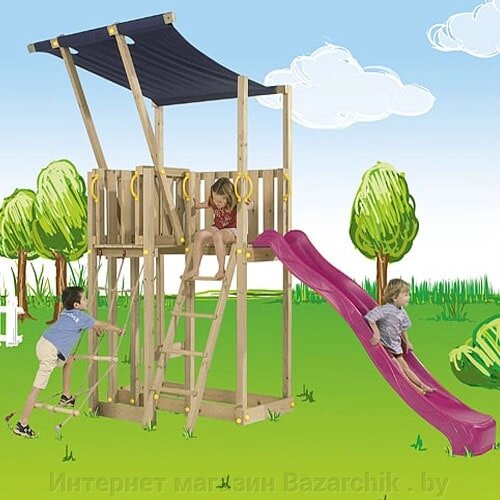 Набор для строительства детской площадки MEZZANINE (крепежные изделия, скат, подробный проект выпилки) - доставка